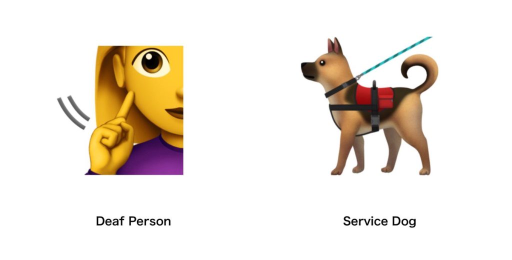 emoji Personne sourde et chien guide